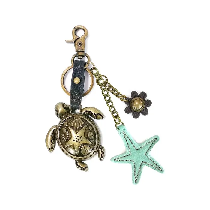 Chala Antique Bronze Sea Turtle Key FobChain CHALAGROUP Necklaces