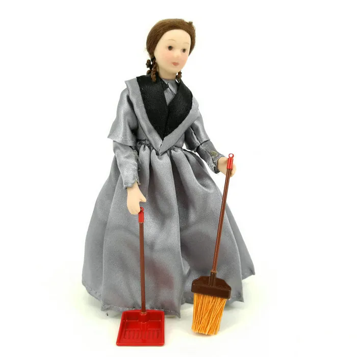 CJ Miniature Broom and Trash Shovel Dollhouse Kitchen Accessories Necklaces