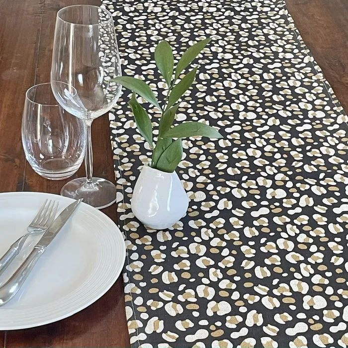 HJT Earrings Table Runner Tip Toe Saffron