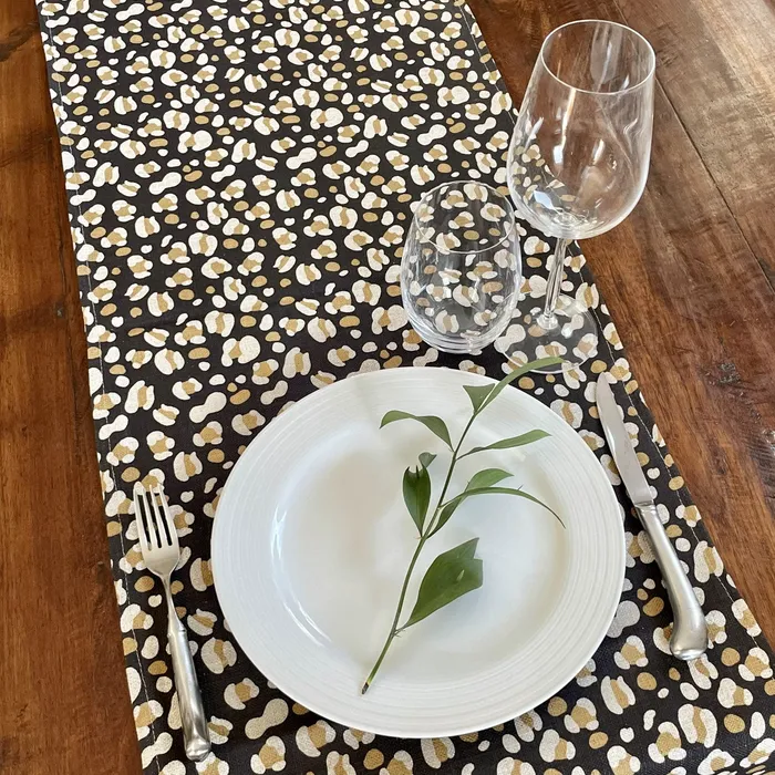 HJT Earrings Table Runner Tip Toe Saffron