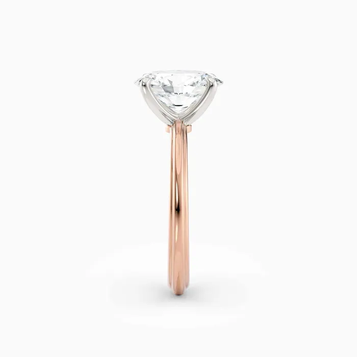 Honey Jewelry Co Rings Abby Oval Solitaire Tapered Band Engagement Ring