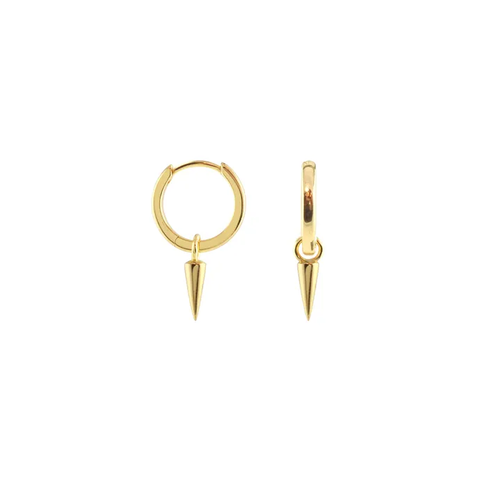 kris nations Earrings Spike Huggie Hoop Earrings