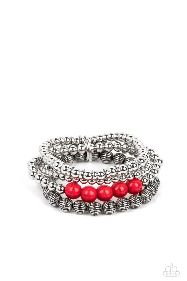 Paparazzi Accessories Wildland Wanderer Red Earrings