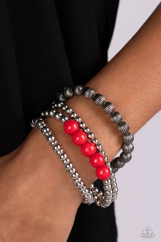 Paparazzi Accessories Wildland Wanderer Red Earrings