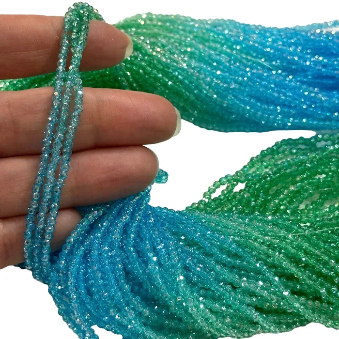 Peppy Beads Earrings 1mm Crystal rondelle beads strand 170 pcs PBC1C49