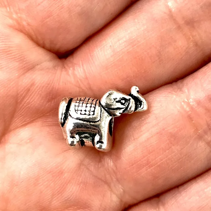 Peppy Beads Earrings Silver Elephant Pandora Charms 15x9 mm Silver Elephant Pandora Spacers 10 pcs in a pack Peppy Beads Earrings Silver Elephant Pandora Charms 15x9 mm Silver Elephant Pandora Spacers 10 pcs in a pack