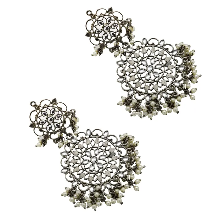 Earrings Swati Silver Oxidized Filigree Statement Earrings Teejh Earrings Swati Silver Oxidized Filigree Statement Earrings Teejh