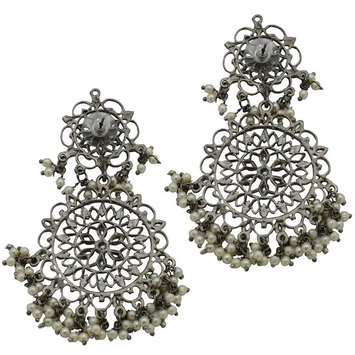 Earrings Swati Silver Oxidized Filigree Statement Earrings Teejh Earrings Swati Silver Oxidized Filigree Statement Earrings Teejh