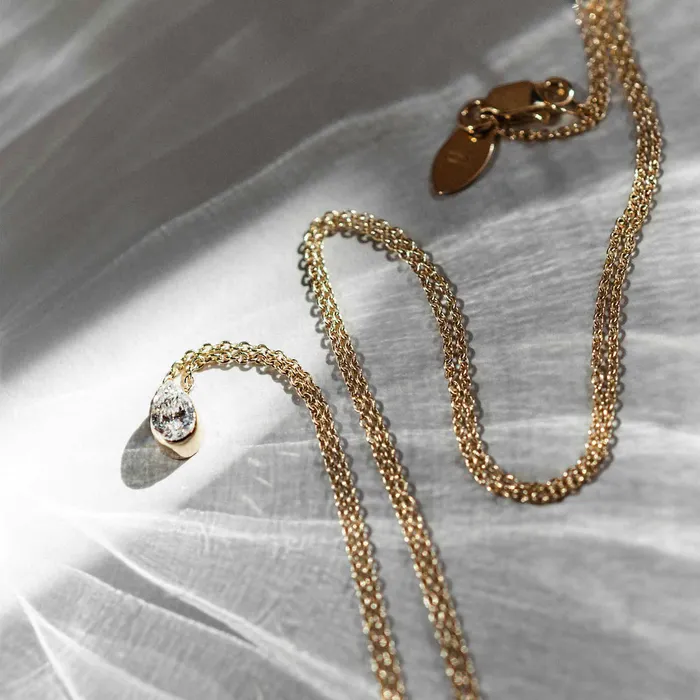 fejn PWD drop diamond necklace solid gold Necklaces