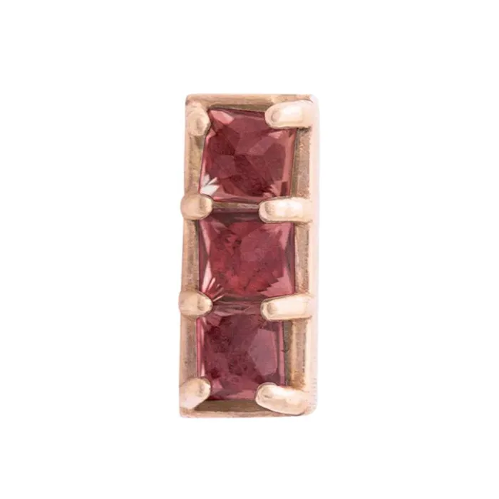 Tawapa Earrings threadless Shade Pin in Gold with Gemstones