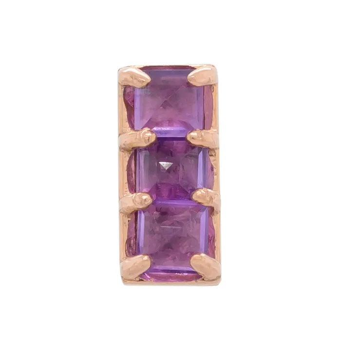 Tawapa Earrings threadless Shade Pin in Gold with Gemstones