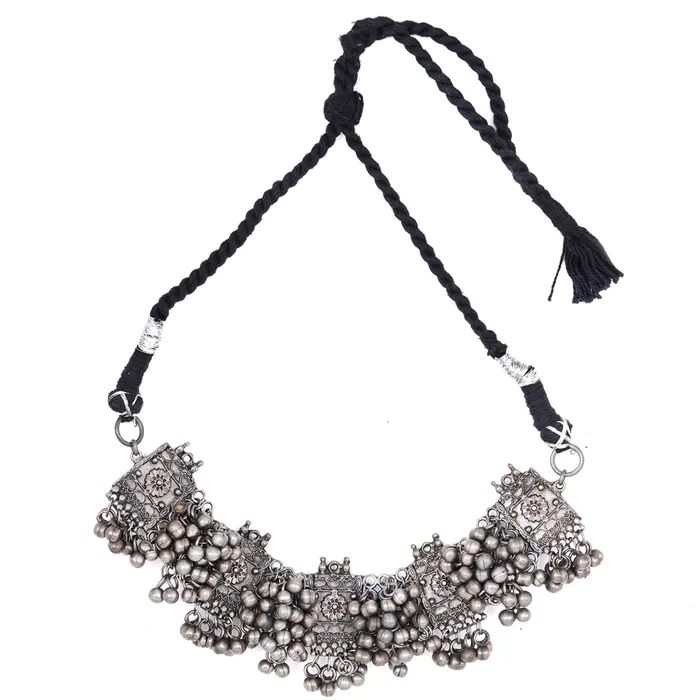 Teejh Rings Teejh Arvi Silver Oxidised Ghungroo Jewelry Gift Set
