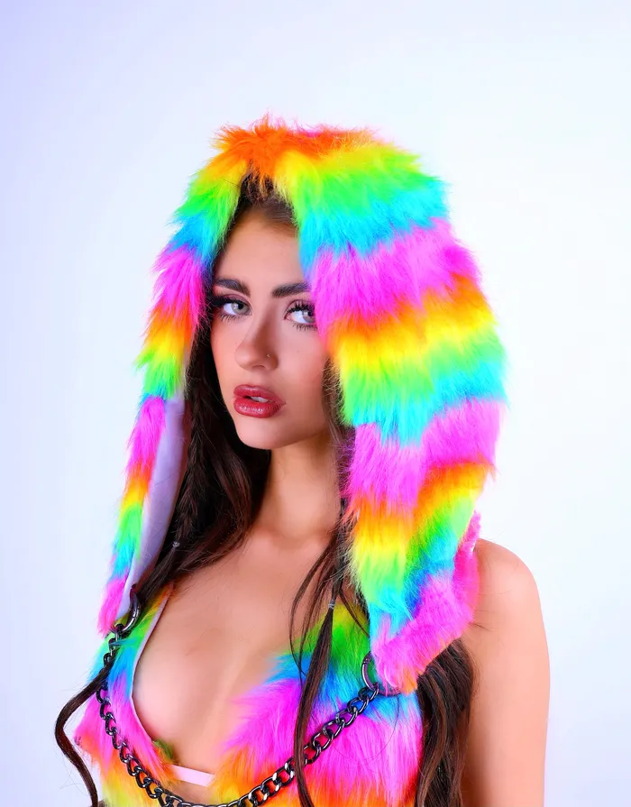 THE LUMI SHOP Necklaces FULL OUTFIT Fuzzy Rainbow Dream Rebel 5 pcs