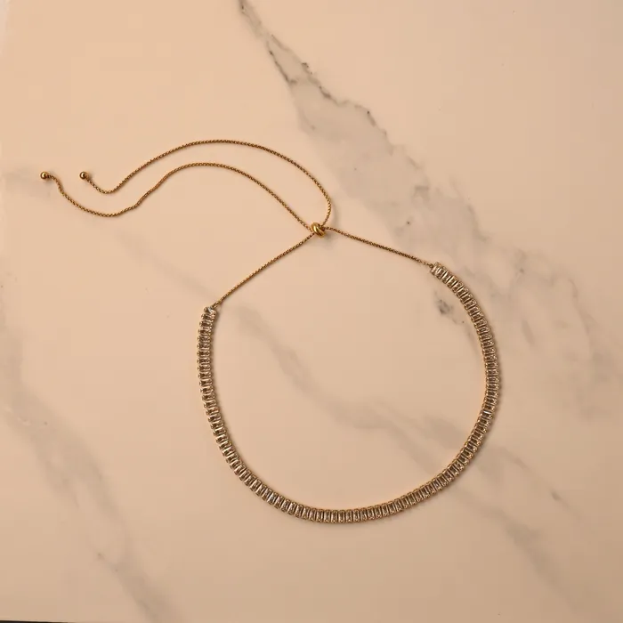 18K GoldFilled Baguette Gold Tennis Necklace Jewelvers Necklaces 18K GoldFilled Baguette Gold Tennis Necklace Jewelvers Necklaces