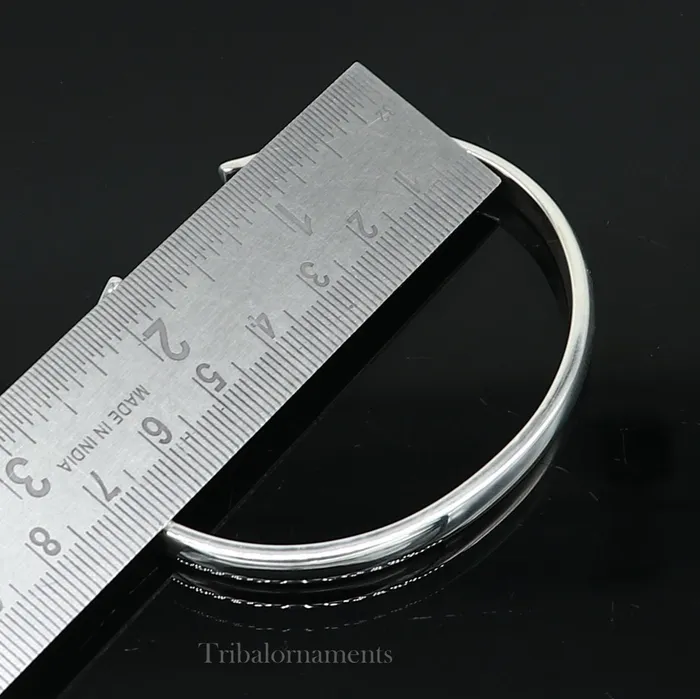 Bracelets Plain shiny solid 925 sterling silver handmade adjustable cuff bangle bracelet unsex gifting jewelry solid shiny bracelet nsk378 TRIBAL ORNAMENTS