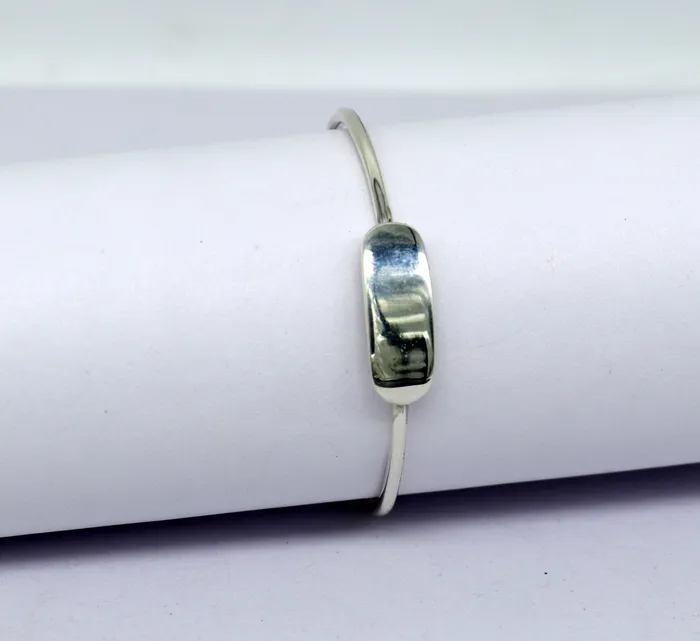 Bracelets TRIBAL ORNAMENTS 925 sterling silver exclusive plain bright design new born baby bangle kada baby bracelet kada best gift for your baby from india nbbk222
