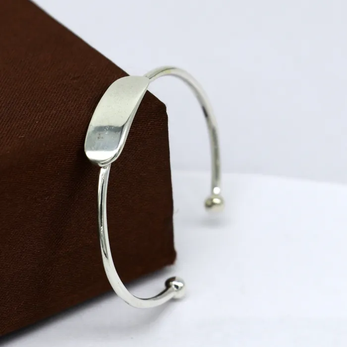 Bracelets TRIBAL ORNAMENTS 925 sterling silver exclusive plain bright design new born baby bangle kada baby bracelet kada best gift for your baby from india nbbk222