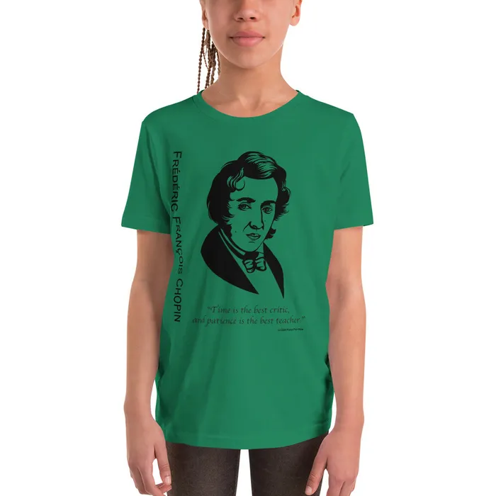 Chopin Silhouette TShirt Piano Fan Shop Earrings