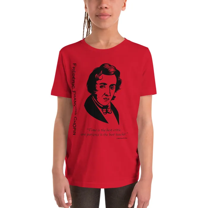 Chopin Silhouette TShirt Piano Fan Shop Earrings