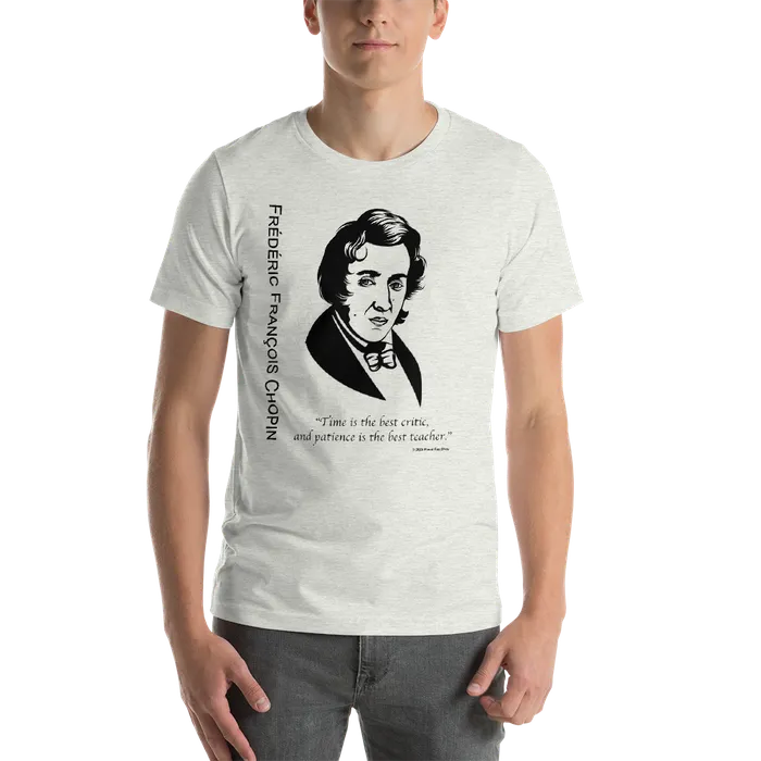 Chopin Silhouette TShirt Piano Fan Shop Earrings