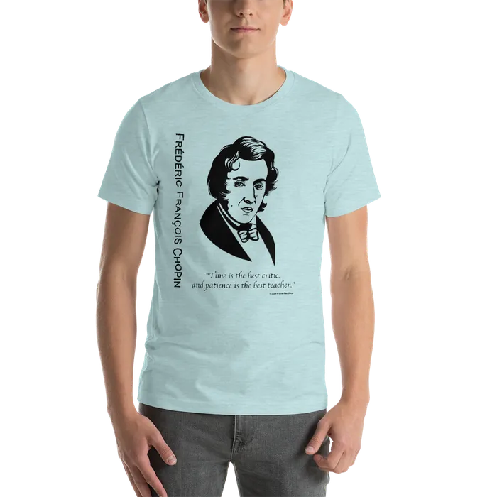 Chopin Silhouette TShirt Piano Fan Shop Earrings