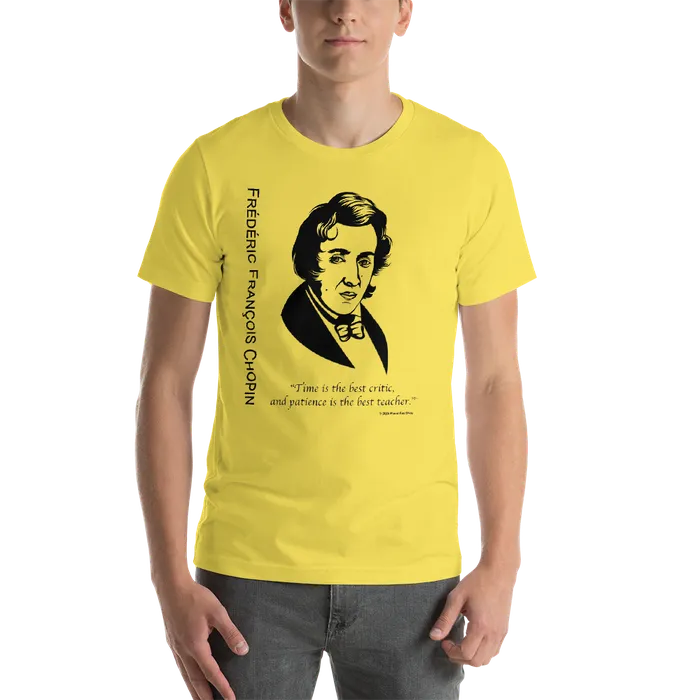 Chopin Silhouette TShirt Piano Fan Shop Earrings
