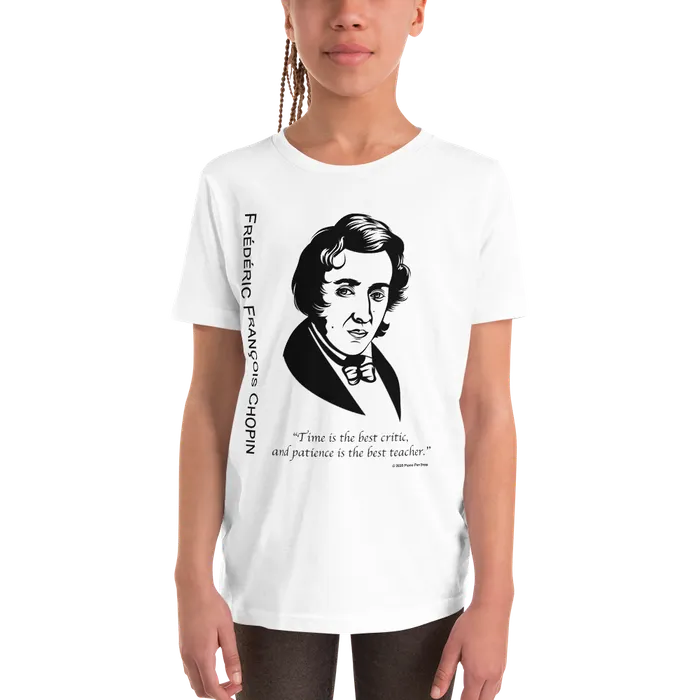 Chopin Silhouette TShirt Piano Fan Shop Earrings