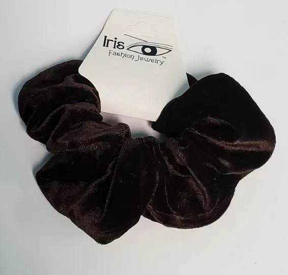 Earrings POLLY H450 Dark Brown Velvet Hair Scrunchie