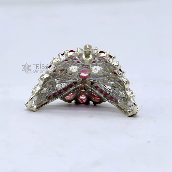 Gorgeous design cz stone handmade 925 sterling silver lord krishna baby mukut amazing laddy gopala crawling krishna crown mukut su1239 TRIBAL ORNAMENTS Rings Gorgeous design cz stone handmade 925 sterling silver lord krishna baby mukut amazing laddy gopala crawling krishna crown mukut su1239 TRIBAL ORNAMENTS Rings