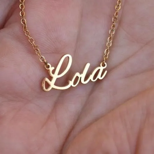Jewelvers 18K GoldFilled Personalized Name Necklace Necklaces Jewelvers 18K GoldFilled Personalized Name Necklace Necklaces