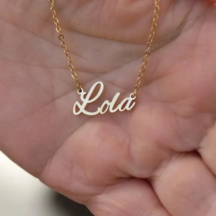 Jewelvers 18K GoldFilled Personalized Name Necklace Necklaces Jewelvers 18K GoldFilled Personalized Name Necklace Necklaces