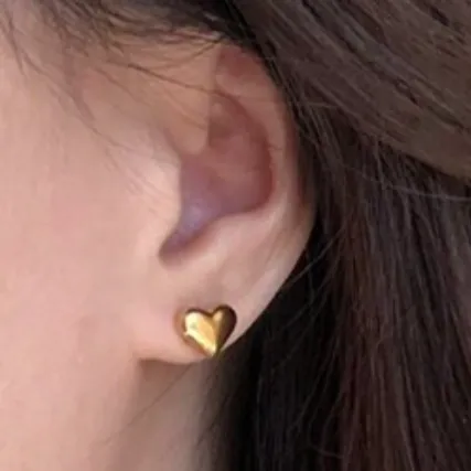 Jewelvers Earrings 18K GoldFilled Dainty Heart Stud Earrings