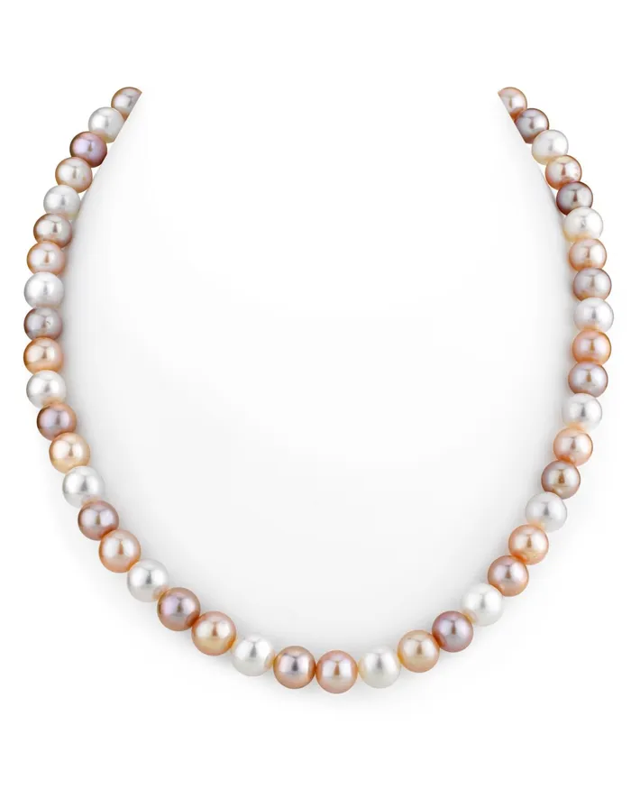 Necklaces spt 7075mm Freshwater Multicolor Pearl Necklace AAA Quality