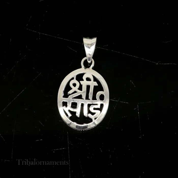Necklaces TRIBAL ORNAMENTS Idol Sai Baba pendant 925 sterling silver handmade Divine Shree Sai pendant locket personalized jewelry tribal jewelry ssp891 Necklaces TRIBAL ORNAMENTS Idol Sai Baba pendant 925 sterling silver handmade Divine Shree Sai pendant locket personalized jewelry tribal jewelry ssp891