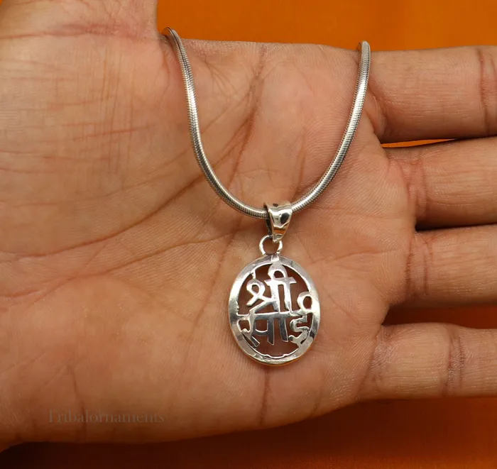 Necklaces TRIBAL ORNAMENTS Idol Sai Baba pendant 925 sterling silver handmade Divine Shree Sai pendant locket personalized jewelry tribal jewelry ssp891