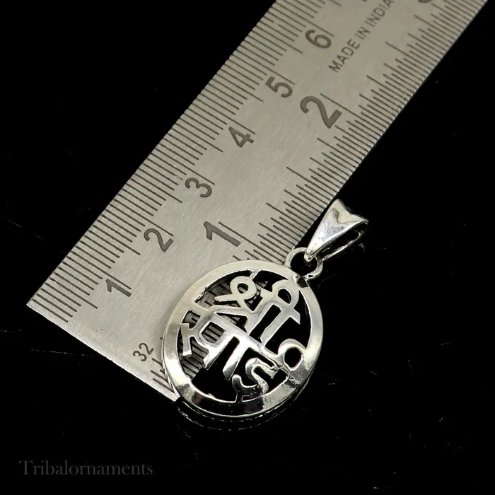 Necklaces TRIBAL ORNAMENTS Idol Sai Baba pendant 925 sterling silver handmade Divine Shree Sai pendant locket personalized jewelry tribal jewelry ssp891