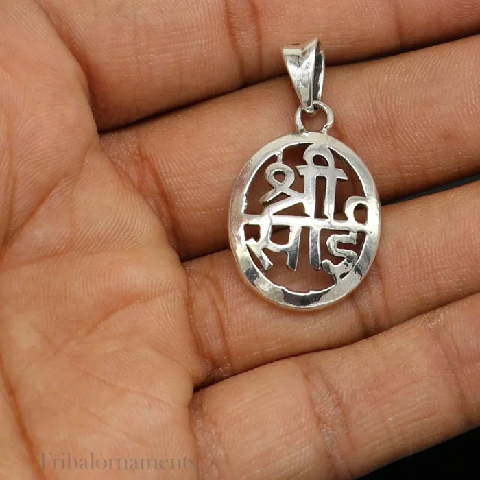 Necklaces TRIBAL ORNAMENTS Idol Sai Baba pendant 925 sterling silver handmade Divine Shree Sai pendant locket personalized jewelry tribal jewelry ssp891