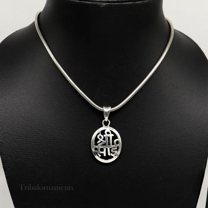 Necklaces TRIBAL ORNAMENTS Idol Sai Baba pendant 925 sterling silver handmade Divine Shree Sai pendant locket personalized jewelry tribal jewelry ssp891