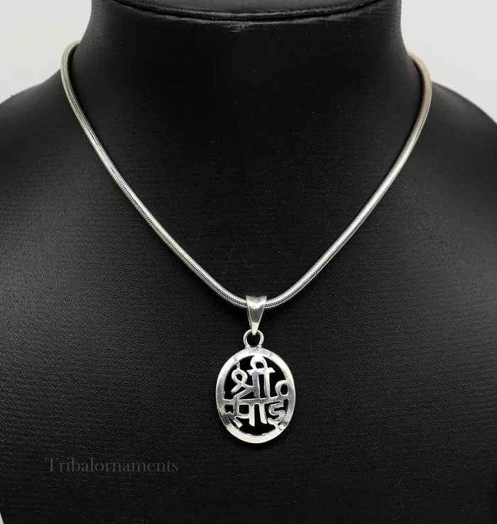 Necklaces TRIBAL ORNAMENTS Idol Sai Baba pendant 925 sterling silver handmade Divine Shree Sai pendant locket personalized jewelry tribal jewelry ssp891
