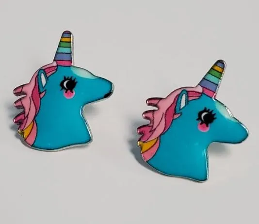 polly Earrings L285 Fashion Blue Unicorn Earrings