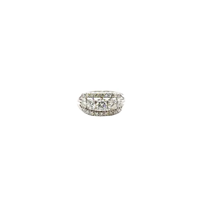 PreOwned Diamond ThreeRow Ring STORE 5a Rings