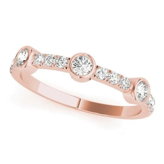Rings Fire Brilliance Stackables 12 Eternity TriTone Gold MicroPave BezelSet Diamonds 3Band Set Selectables