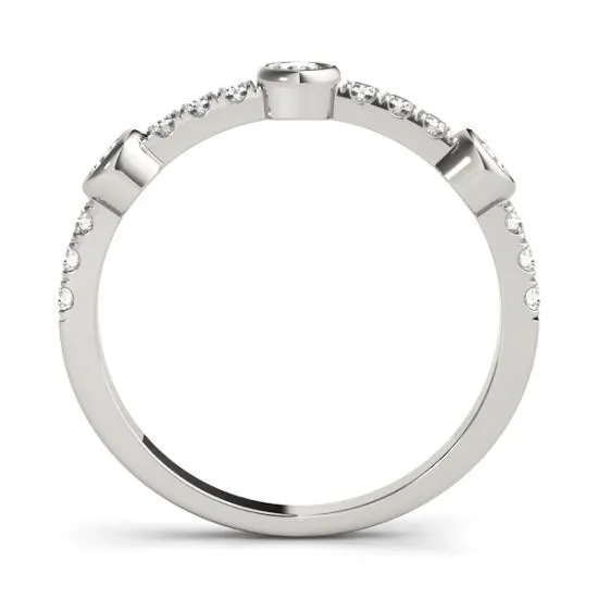 Rings Fire Brilliance Stackables 12 Eternity TriTone Gold MicroPave BezelSet Diamonds 3Band Set Selectables