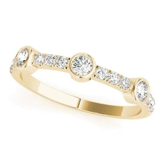 Rings Fire Brilliance Stackables 12 Eternity TriTone Gold MicroPave BezelSet Diamonds 3Band Set Selectables