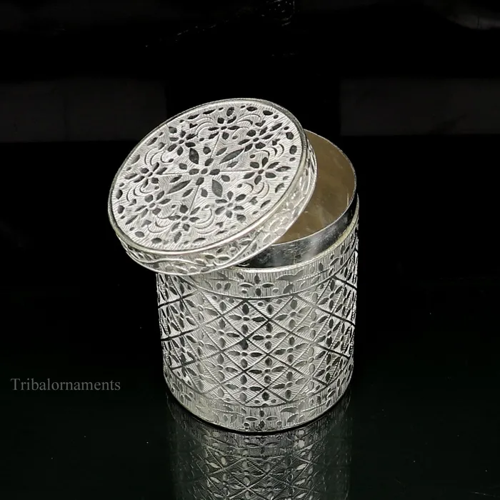 Rings TRIBAL ORNAMENTS 25 925 solid silver utensils vintage style trinket box containercasket box bridal floral work box jewelry box silver utensils stb202