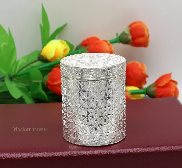 Rings TRIBAL ORNAMENTS 25 925 solid silver utensils vintage style trinket box containercasket box bridal floral work box jewelry box silver utensils stb202