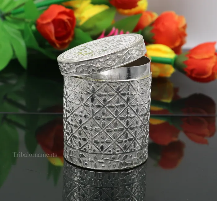 Rings TRIBAL ORNAMENTS 25 925 solid silver utensils vintage style trinket box containercasket box bridal floral work box jewelry box silver utensils stb202