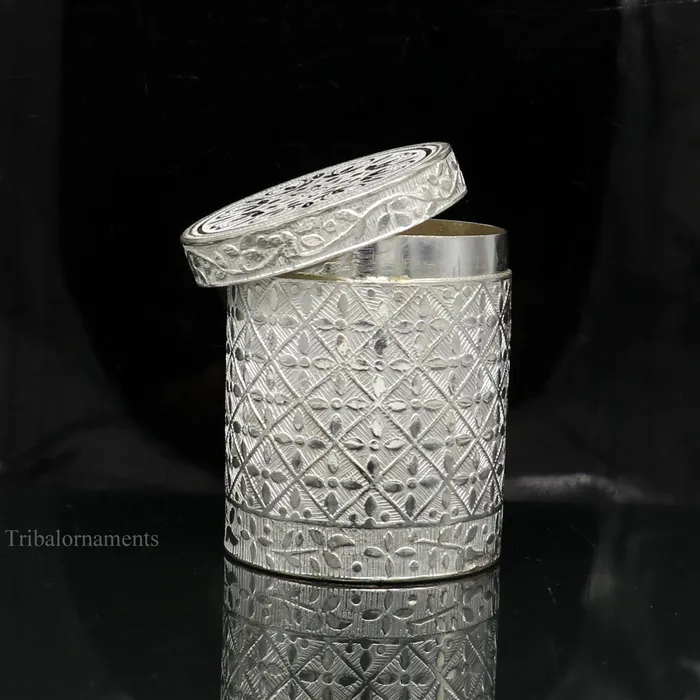 Rings TRIBAL ORNAMENTS 25 925 solid silver utensils vintage style trinket box containercasket box bridal floral work box jewelry box silver utensils stb202