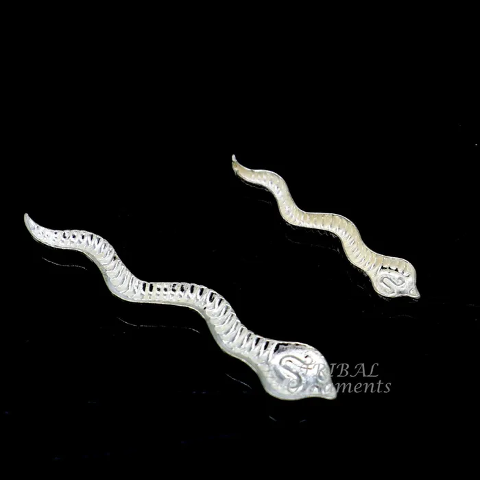 Sterling silver handmade Nag Nagin snake joda pair for puja or worshipping su869 TRIBAL ORNAMENTS Necklaces