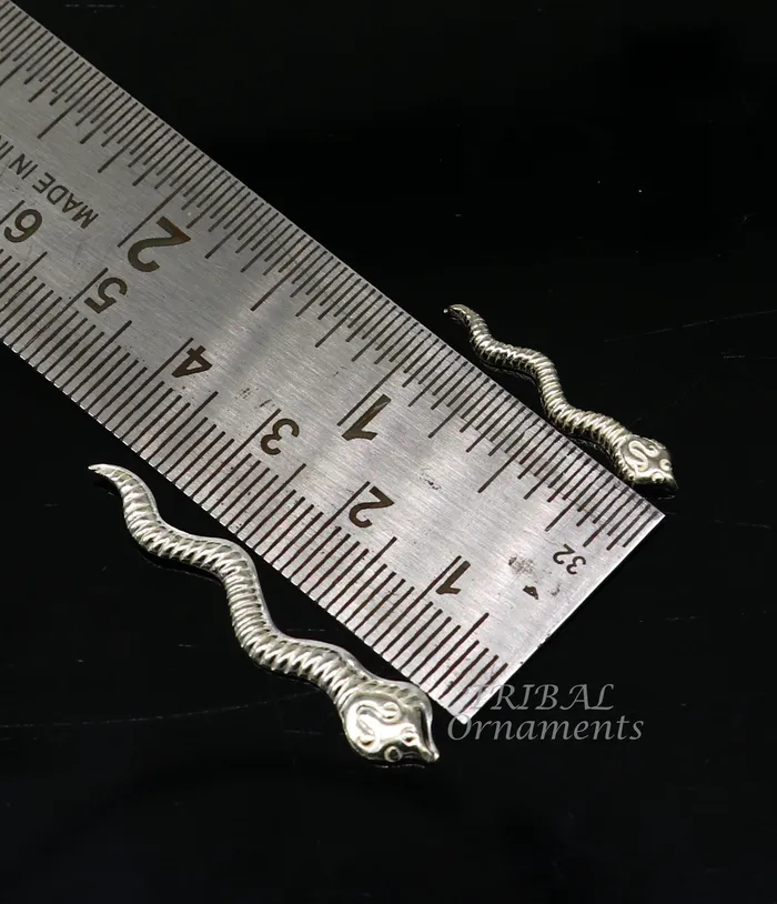 Sterling silver handmade Nag Nagin snake joda pair for puja or worshipping su869 TRIBAL ORNAMENTS Necklaces